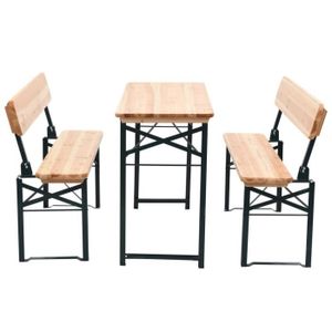 Ensemble table et chaise de jardin HOT Vente© | Table de brasserie pliable avec 2 ban