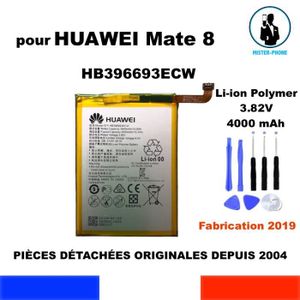 Batterie téléphone BATTERIE ORIGINALE HUAWEI HB396693ECW MATE 8 4000m