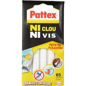 Colle de fixation PATTEX Ni clou ni vis extra fort, 380 gr blanc