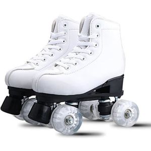 Patin à roulettes artistique enfant adulte QUAD 100 blanc pour les clubs et  collectivités