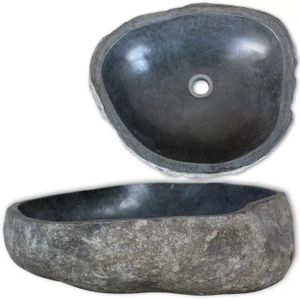 LAVABO - VASQUE Lavabo en pierre de rivière Ovale 46-52 cm Vasque 