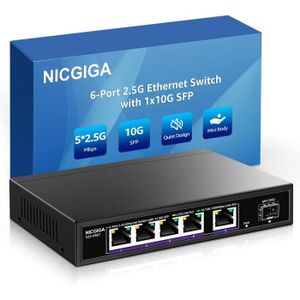 Tenda Switch 2.5 Gigabit, Switch Ethernet 2.5G 8 Ports, 2 Ports 2,5 Gbps  SFP, Ports RJ45 2,5G, Ports SFP 2,5G, Support de Bureau175 - Cdiscount  Informatique