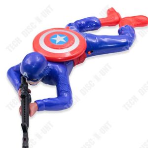 FIGURINE - PERSONNAGE TD® Les jouets pour enfants avec lumière et son ramperont des soldats rampants Jouet électrique Captain America pour soldats