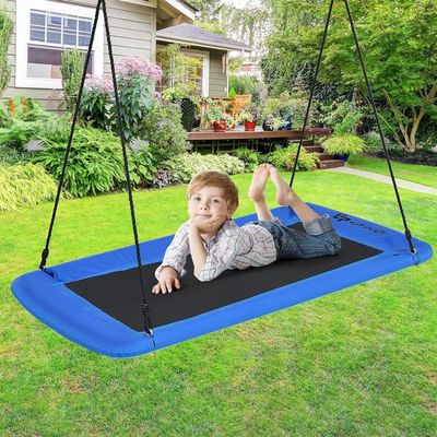 Balançoire Trapèze En Bois Multifonction Anyingkai – Siège Confortable, Dossier, Sécurité, Pour Enfants