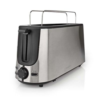 Nedis KABT510EGY Grille-pain Soft Touch pour 2 tranches de pain grillé, bagels ou muffins - Avec 6 niveaux de brunissage, fonctions de réchauffage, de décongélation et d'annulation - Gris Nedis KABT510EGY Grille-pain Soft Touch pour 2 tranches de pain grillé, bagels ou muffins - Avec 6 niveaux de brunissage, fonctions de réchauffage, de décongélation et d'annulation - Gris