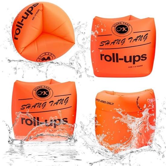 Brassards Gonflables WYRIAZA Pour Enfants 1-6 Ans | 3 Airbags Indépendants | PVC Sécurisé | XS/S - Rose