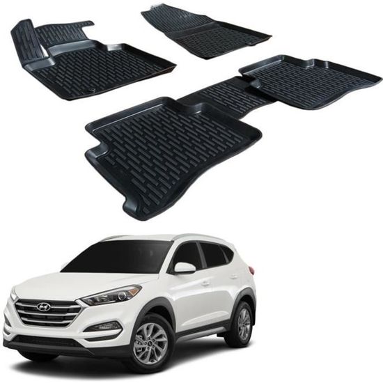 SCOUTT | 3D Tapis De Sol En Caoutchouc Premium Compatible Avec HYUNDAI TUCSON 2015-9/2020