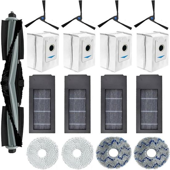 Pièces De Rechange Pour Aspirateur Robot Ecovacs Deebot X2 / Omni X2 Pro - Brosse Principale, Filtre, Sacs Poussière - Kit D'accessoires - 9