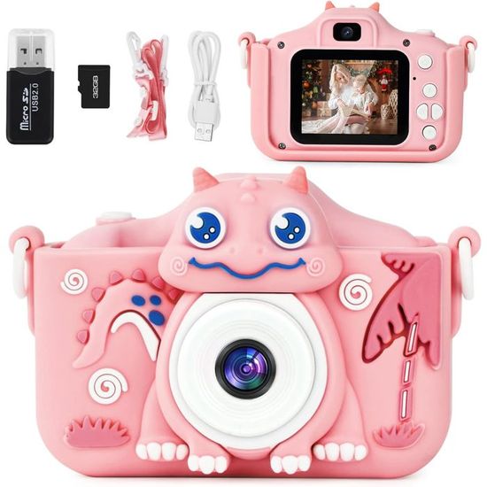 MYSTILUCK Appareil Photo Licorne Enfant – 20MP, 1080P, écran 2", 32Go, Selfie, Jeux – Cadeau 3-12 Ans