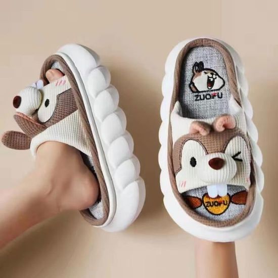 Chaussons Bébé Animaux Mignons - Pantoufles Douces Et Chaudes Pour Garçon/Fille - Automne/Hiver
