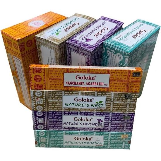 Goloka Nag Champa Incense Sticks 100 g Patchouli 100 g - Aromatherapy Goloka Nag Champa Incense Sticks 100 g Patchouli 100 g - Aromatherapy