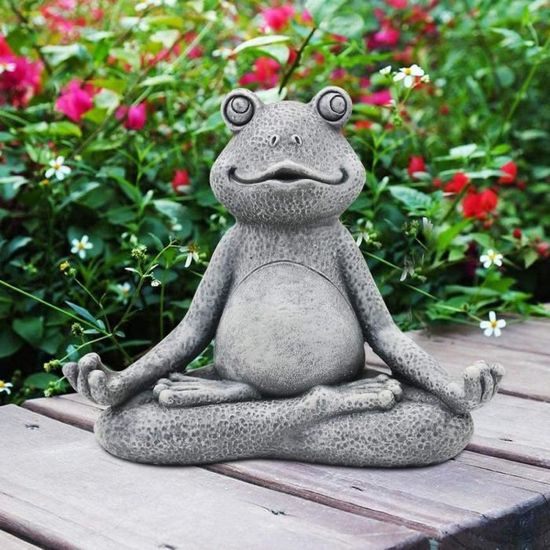 Belle statue de jardin de grenouille de méditation, décoration de jardin de  grenouille de méditation, figurine de yoga animal zen - Cdiscount Maison