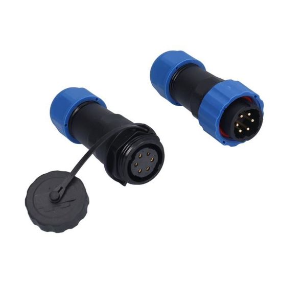 Connecteur Aviation SP21 5 Broches Mâle/Femelle - Étanche IP68 - 500V 30A - Soudure
