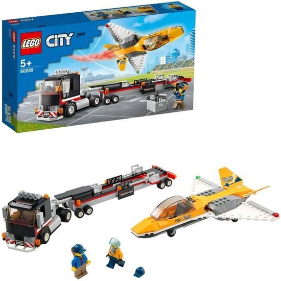 LEGO® City 60289 Le transport d'avion de voltige, Idée Cadeau Camion de Transport Jouet Enfants de 5 ans et plus