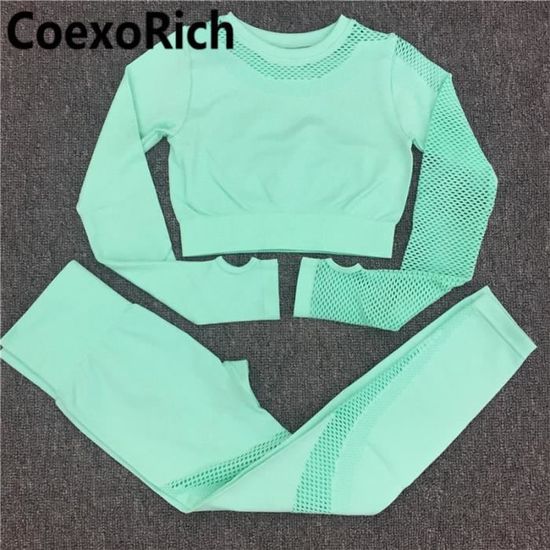 Ensemble de sport de yoga sans couture pour femme,vêtements de fitness