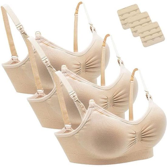 Soutien-gorge D'allaitement ZUMIY - Coton Doux Sans Armatures - Taille M/L/XL - Pour Grossesse Et Maternité