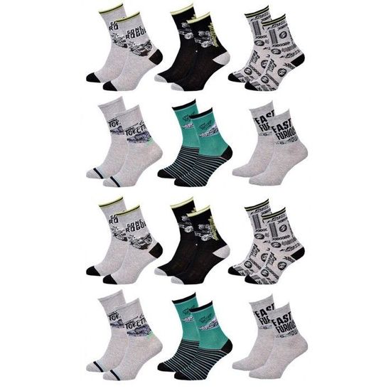 BRUBAKER - Chaussettes Bébé - Lot De 4 Paires - Garçon 0-12 Mois - Coffret Cadeau Naissance/Baptême - Fun Sneaker/Baskets