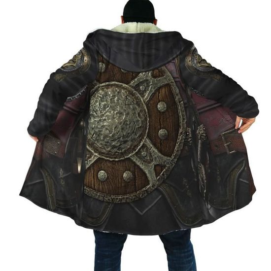 Cape à Capuche Halloween Imprimé Cuir De Vache Marron - Unisexe Adulte - Cosplay, Fêtes, Carnaval - 9