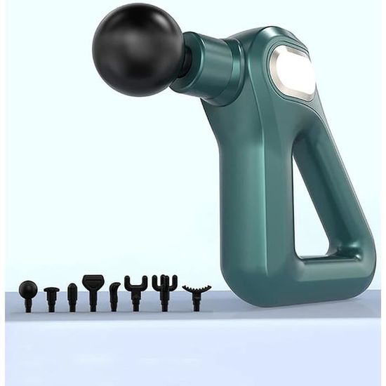 Pistolet Massage VEVOR Mini Percussion 4 Têtes - Batterie 2500 MAh, 4 Vitesses - NEUF