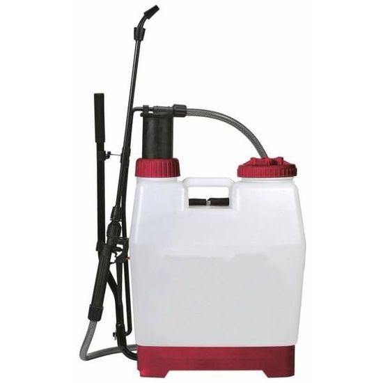 Irroratore A Spalla 16 Litri Manuale E A Batteria 12V - Per Giardinaggio E Agricoltura, Con Lancia Telescopica