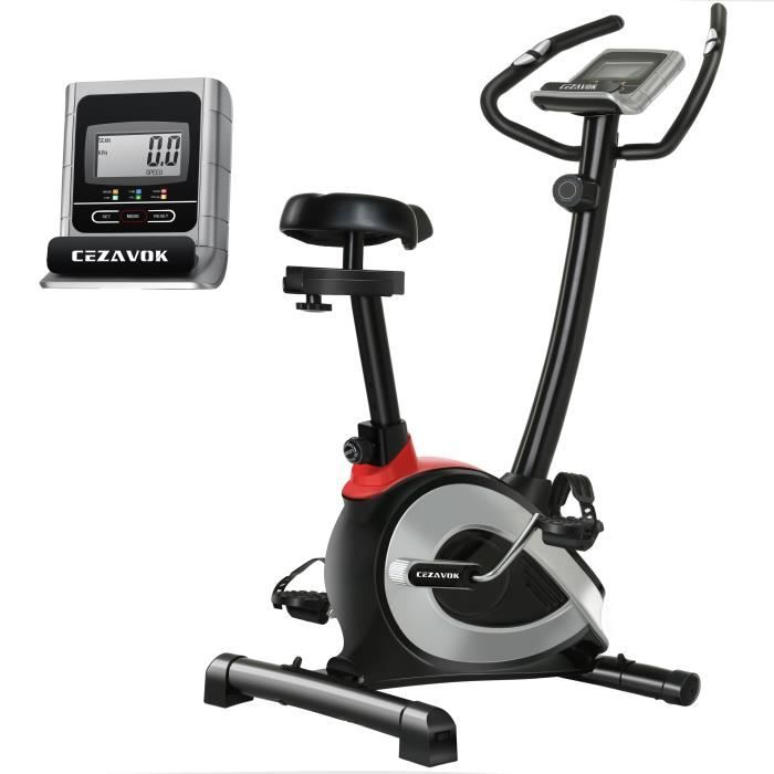 CEZAVOK Vélo d'appartement Vertical 8kg Volant Magnétique 8 Niveaux de Résistance Réglables, Idéal pour la Maison et le Bureau
