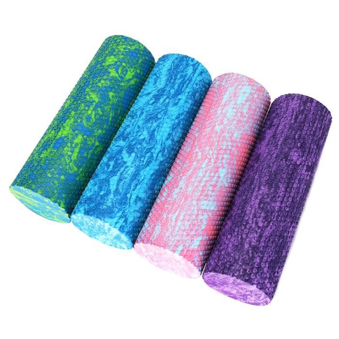 45CM-Rouleau de mousse de Yoga de nuage irisé de bloc de Pilates rouleau flottant à haute densité-bleu vert