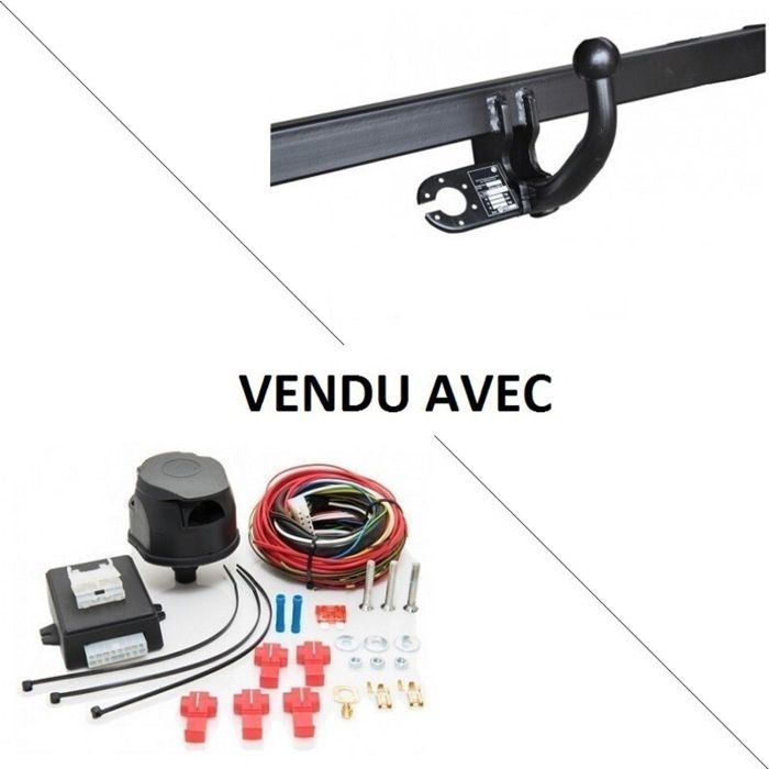 Attelage Peugeot 407 SW (11/08-02/11) Col de cygne + faisceau universel 7 broches + boitier électronique