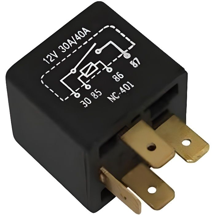 Relais de démarreur Peugeot 103 FOX pour 50 cc de NC a 18310 etat Relai 4 fiches 12V 30A/40A pour scooter peugeot 50 Buxy et ...
