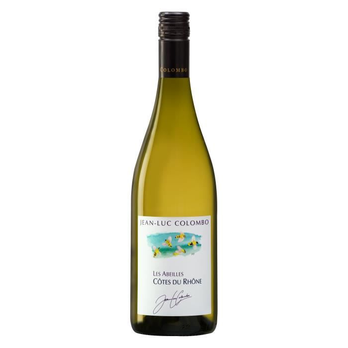 Jean Luc Colombo, Les Abeilles 2018 Côtes du Rhône - Vin blanc de la Vallée du Rhône