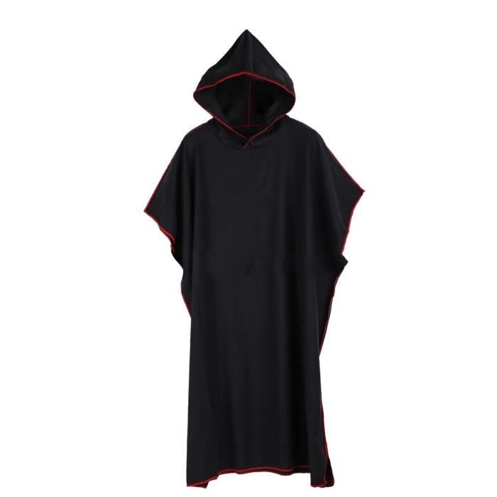 Crème solaire vacances Robe combinaison changeante surf Poncho Robe douce avec capuche cadeau adulte - Modèle: black - TEYYMJA03956