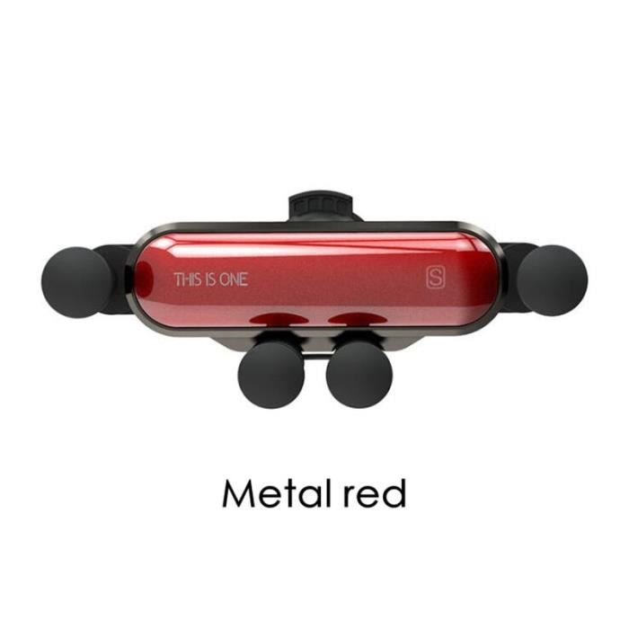 Accessoires de voiture Support de gravité Support pour téléphone pour Mini One Cooper R50 R52 R53 R55 R56 R57 R58 - Type Metal red