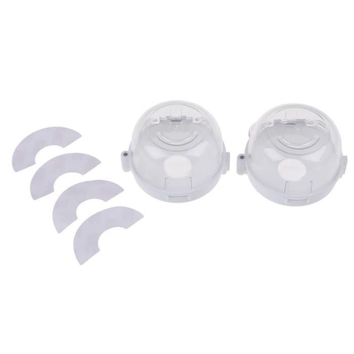ZHEN 2 pièces clair sécurité cuisinière et four bouton couvercle cuisinière à gaz serrures maison cuisine protéger