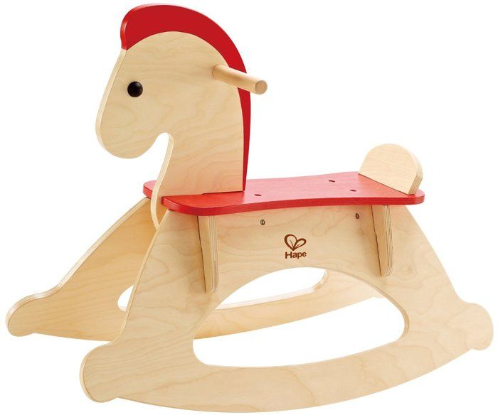 HAPE Jouet d'éveil en bois - Cheval en bois à bascule évolutif