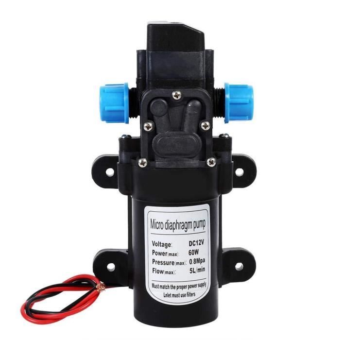Pompe à Eau Haute Pression, Keenso DC 12V 5 L - Min Pompe à Eau Diaphragme Pompe de Pulvérisateur à Amorçage Automatique 116 PSI