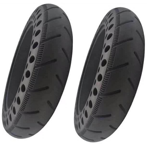 Pneu Trottinette Electrique 10x2.125 Durables Pneu Plein Increvable Anti Dérapant Solide Trottinette Pneu de Remplacement pour Scoot