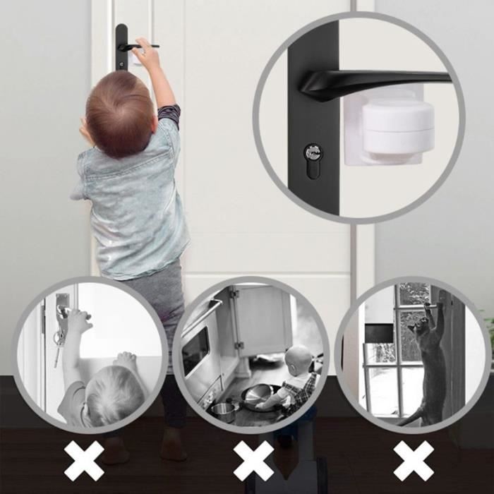 Dispositif de protection anti ouverture des portes autour de bébé,serrure à levier pour poignée de porte de l