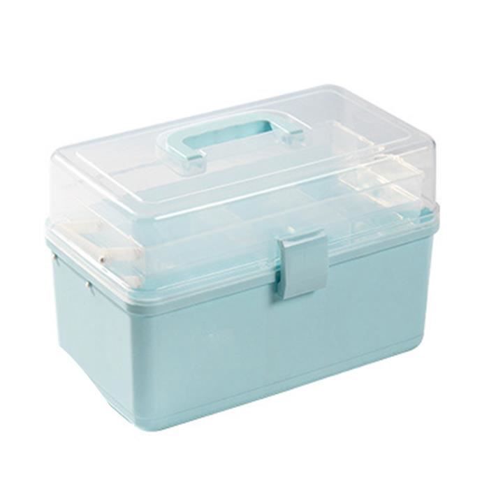 Armoire à pharmacie, boîte à pharmacie en plastique à 3 niveaux boîte transparente de premiers soins H205