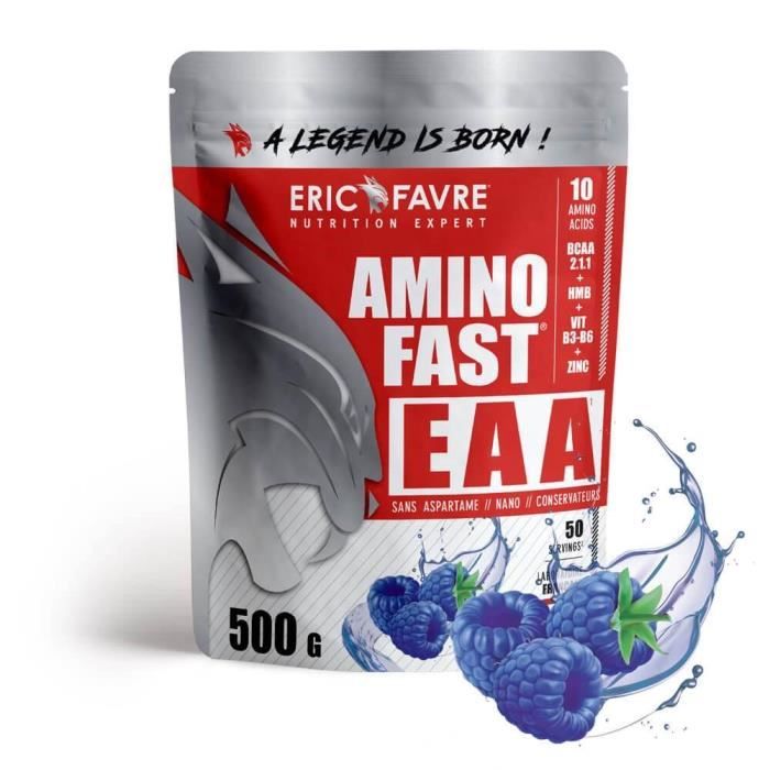 Eric Favre - Amino Fast® EAA - Bcaa & Acides Amines - Blue raspberry - 500g