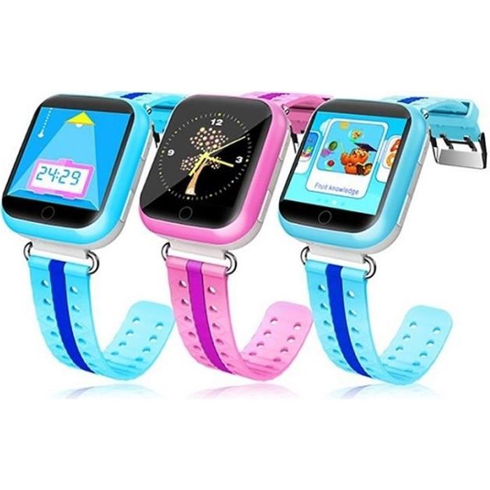 Montre Bracelet GPS pour Enfant - Q79 - Bleu