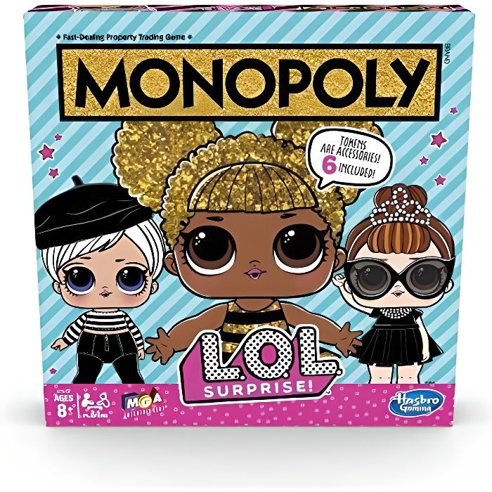 Monopoly Game : L.O.L. Surprenez ! Jeu de société édition pour enfants de 8 ans et plus - Version Anglaise N-A