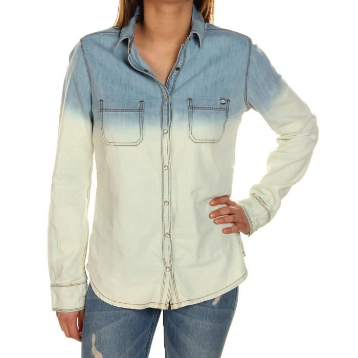 ROXY Chemise I Wish Astral Aura Solid - Femme - Bleu Denim