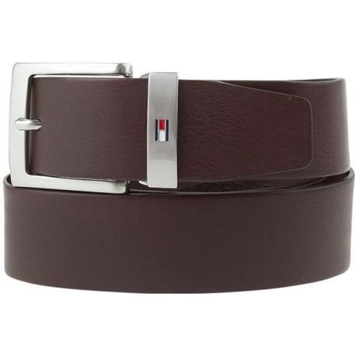 Tommy Hilfiger Homme New Denton Ceinture Logo Ceinture, Marron