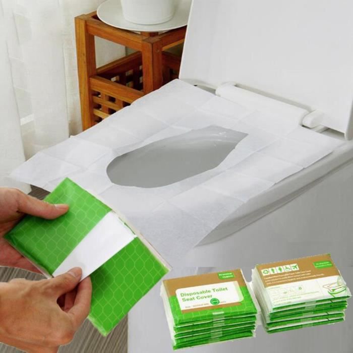 100 PCS Couverture de Siège de toilette jetable Papier Siège housse de toilette WC pour voyage