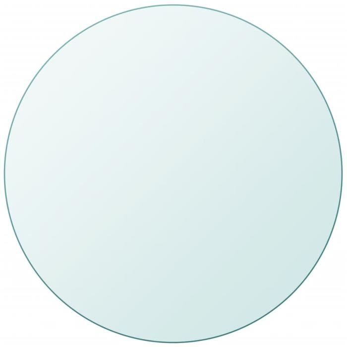 Dessus de table Plateau de table ronde en verre trempé 400 mm