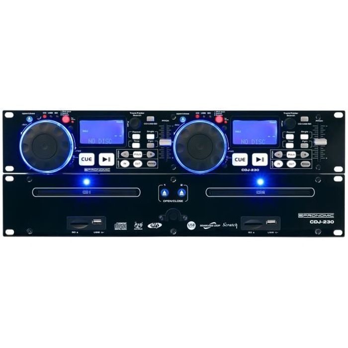 Pronomic CDJ-230 double DJ lecteur CD avec USB & SD