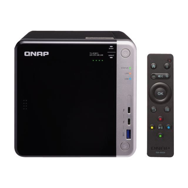 QNAP Système de stockage SAN/NAS/DAS TS-453BT3 - 4 x Total de compartiments - Intel Celeron Quad-core (4 coeurs) 1,50 GHz