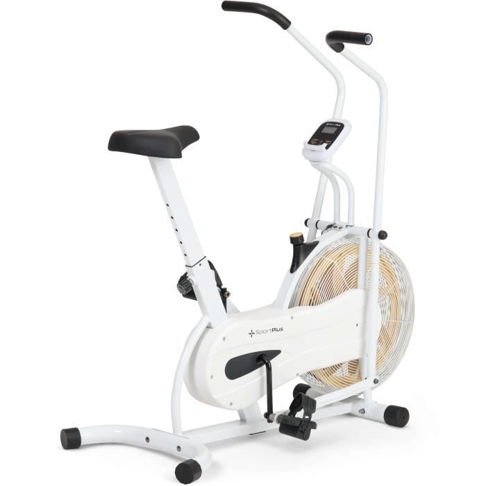 SportPlus l modèle 2022 l Air Bike avec résistance à l'air & Bluetooth, vélo d'appartement Crossfit, jusqu'à 100 kg