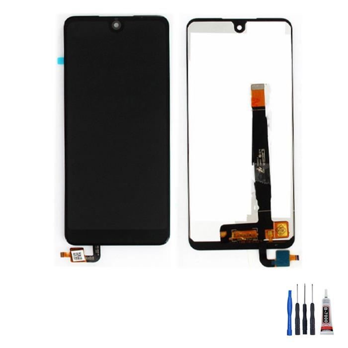 Ecran LCD vitre tactile pour Wiko View 2 noir