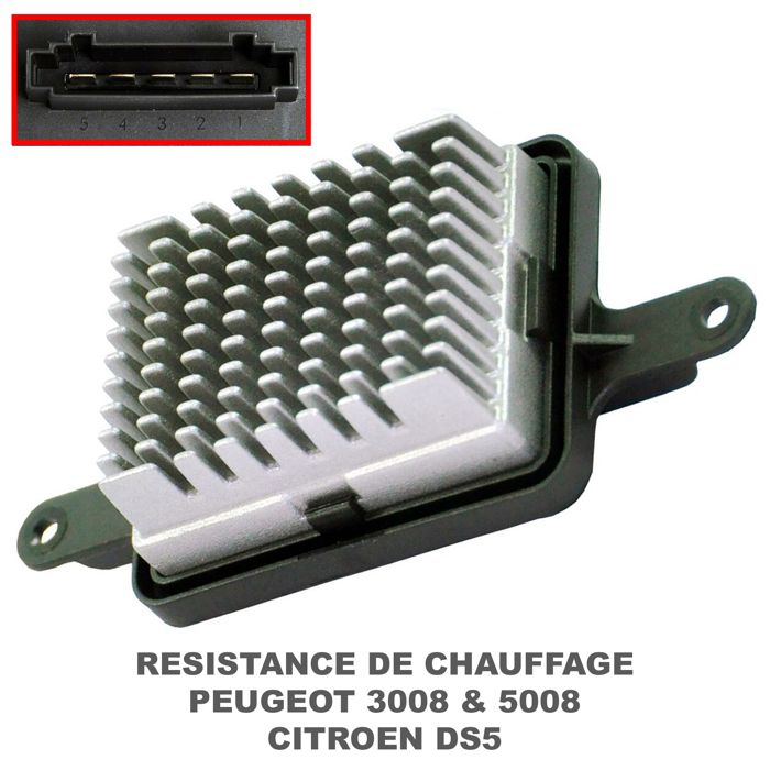 Résistance de Chauffage de Climatisation compatible avec DS5 3008 5008 - 6441CQ P7708003 P7708005