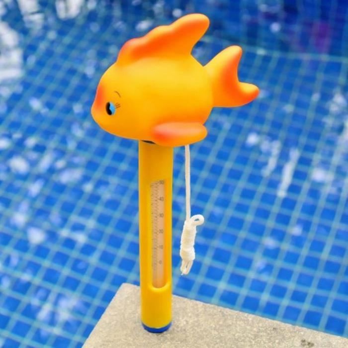 Thermomètre Piscine Flottant Cygne - Thermomètre Eau Spa Avec Corde Pour Lecture Précise Et Amusante